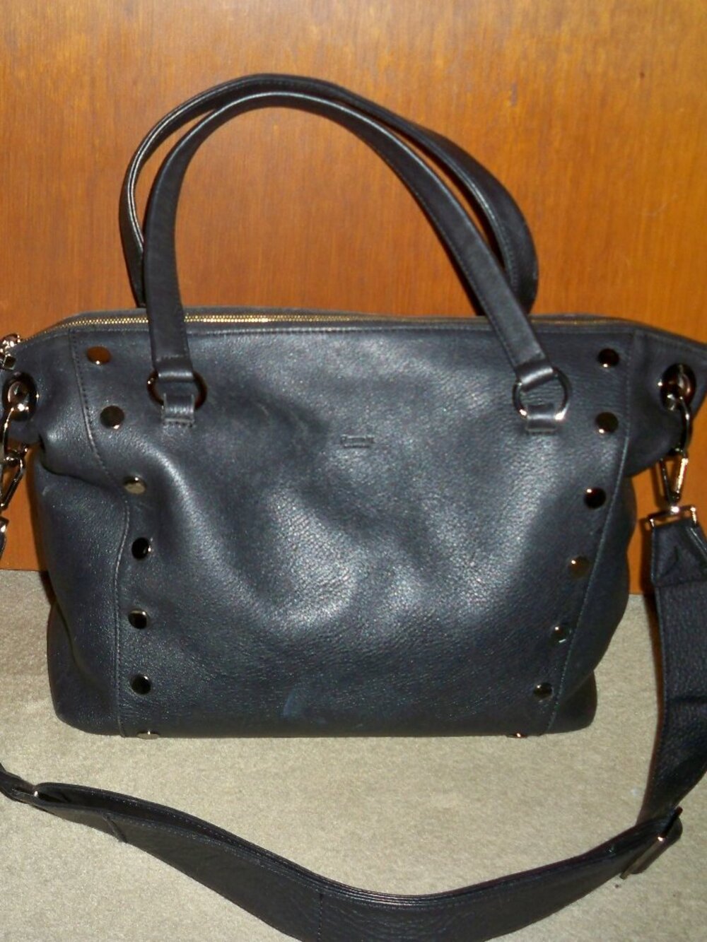 Hammitt Daniel Large Black Pebbled Leather Tote Bag, GUC, $745